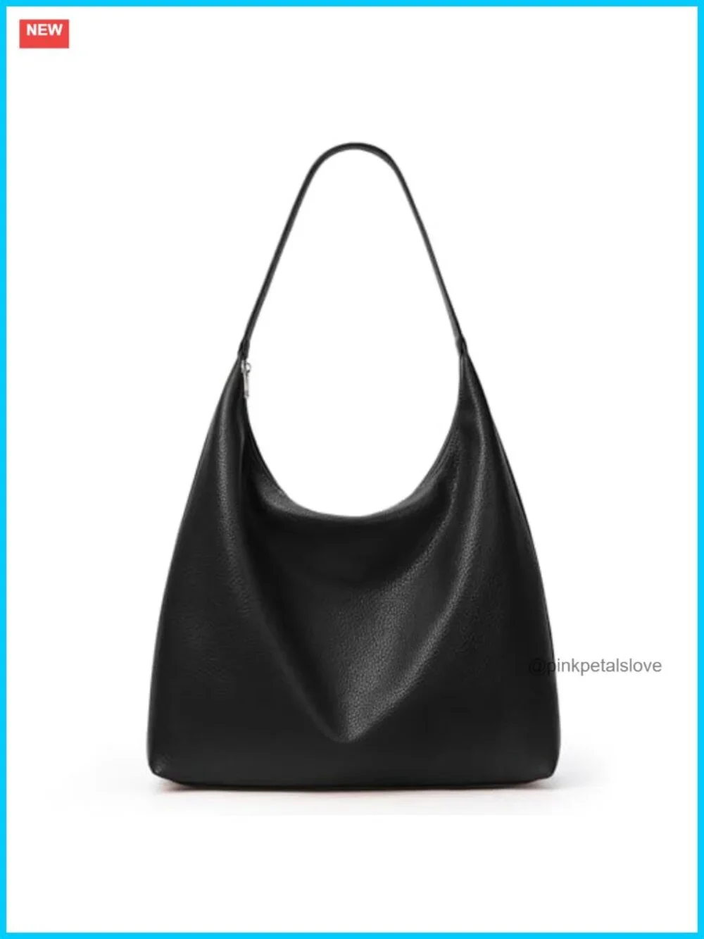 Vegan Leather Hobo Tote Bag with Zipper Closure Large Capacity Work Bag